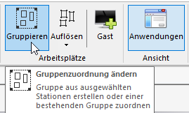 Button „Gruppieren“ im Menüband