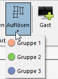 Button „Gruppe auflösen“ im Menüband