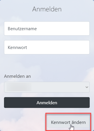 Kennwort ändern in der Private Cloud