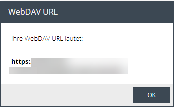Anzeige WebDAV URL