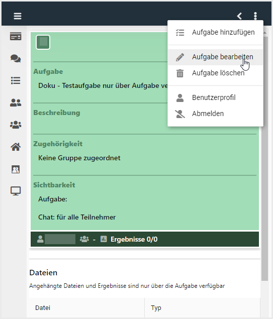 Aufgabe bearbeiten