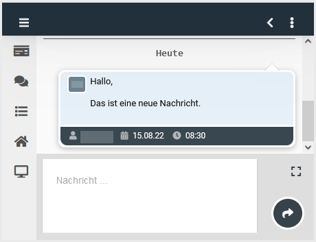 Neue Nachricht im Chat.