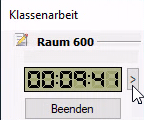 Zeitanzeige während der Prüfung