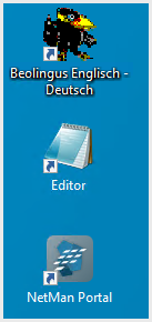 Desktopverknüpfungen zu Anwendungen 