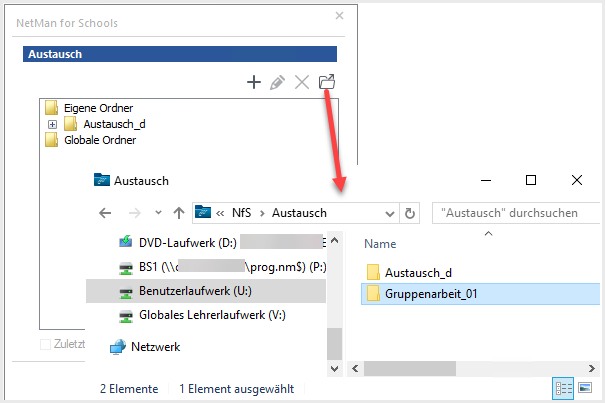 Anlegen des neuen Ordners im Dateiexplorer