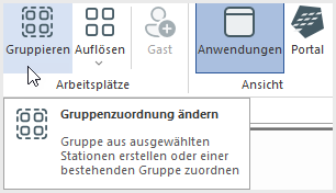 Button „Gruppieren“ im Menüband