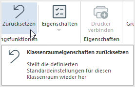 Button "Zurücksetzen" - stellt die Standardeinstellungen für diesen Klassenraum wieder her.