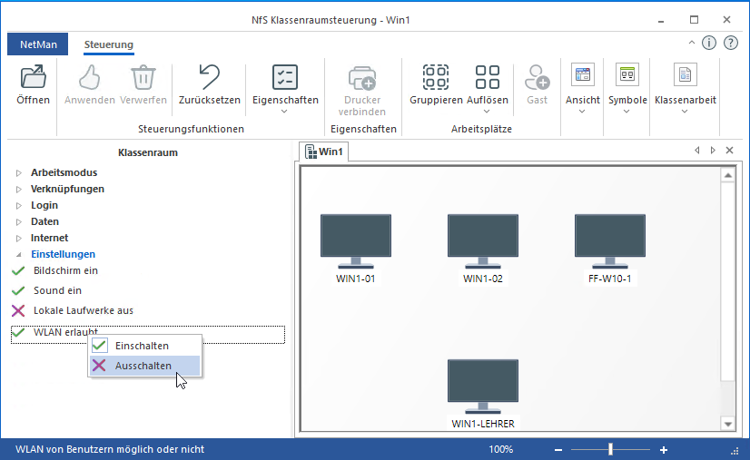 WLAN ausschalten