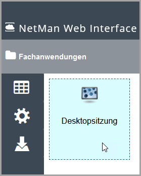 Aufruf der Desktopsitzung im Browserfenster