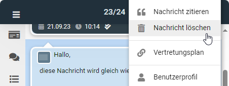 Nachricht löschen