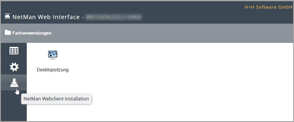 Download der Installationsdatei für den NetMan Webclient über den Button "NetMan Webcleint Installation".